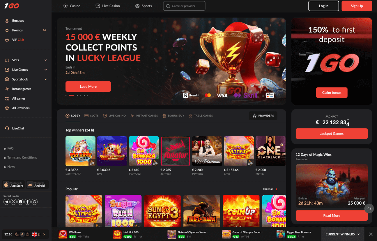 1Go Casino izskats 1