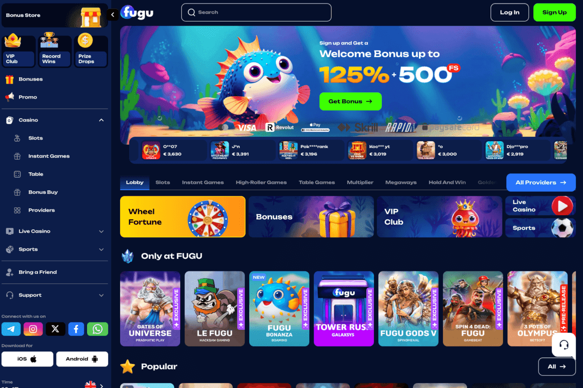 Fugu Casino izskats 1