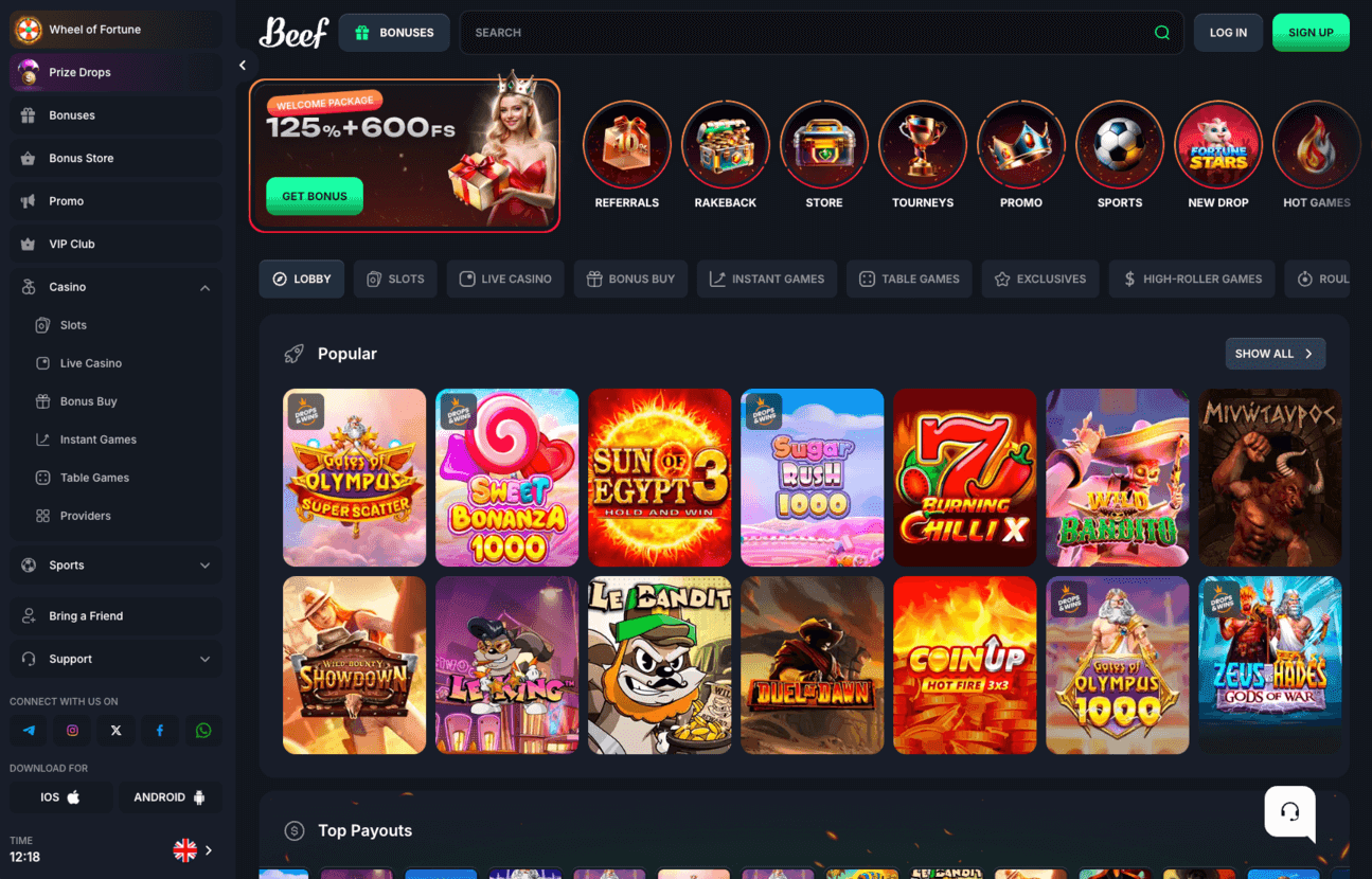 Beef Casino izskats 1
