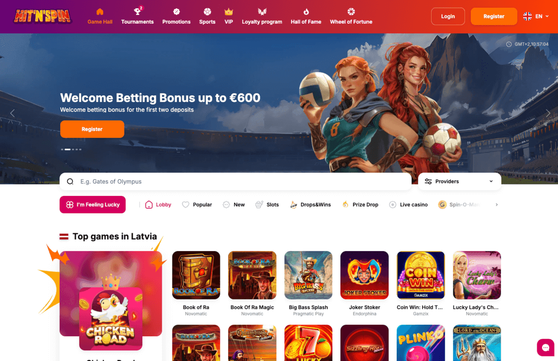 Hitnspin Casino izskats 1